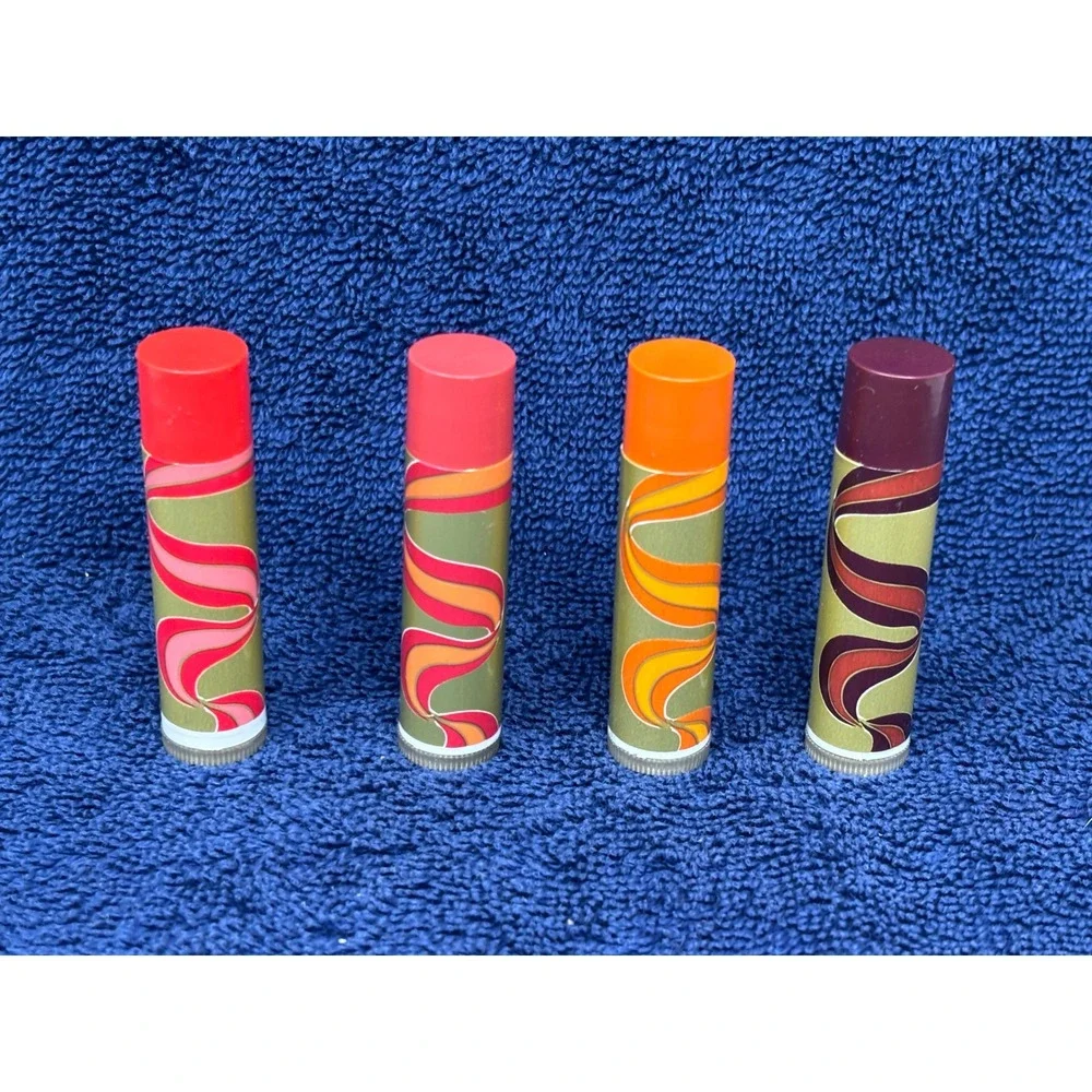 Vintage Avon Flavor Savers Lip Balm‎ Winter Flavors Set Y2K Groovy Swirl 4 Tubes